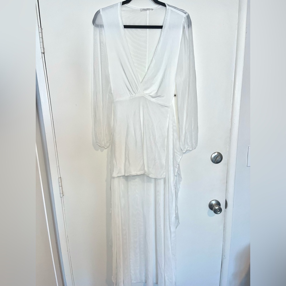 12th Tribe White Long Sleeve Dress